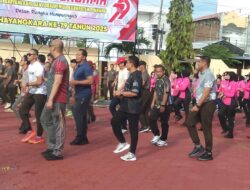 Dandim 1404/Pinrang Bersama Forkopimda Hadiri Olah Raga Bersama Dalam Rangka HUT Bhayangkara Ke-79