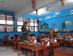 Babinsa Kodim 1404/Pinrang Dampingi Pelaksanaan Makan Bergizi Gratis