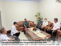 Hakim Wasmat PN Kota Gorontalo Sambangi Lapas Gorontalo, Lakukan Pengawasan dan Pengamatan terhadap WBP