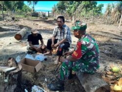 Musim Kemarau, Babinsa Koramil 05/Samadua Ingatkan Warga Tak Sembarangan Membakar Lahan