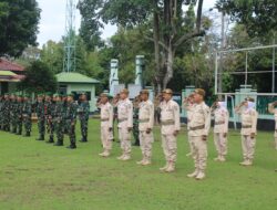 Kodim 1405/Parepare Melaksanakan Upacara Bendera Rutin