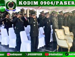 Personel Kodim 0904/Paser Ikuti Upacara Peringatan HUT Bhayangkara Ke 79