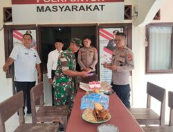 Koramil Jajaran Kodim 0107/Aceh Selatan Kunjungi Mapolsek, Beri Ucapan Selamat Hari Bhayangkara ke-79