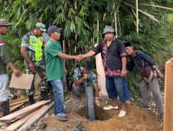 Pastikan Berjalan Aman dan lancar, Babinsa Koramil 09/Trumon Tengah Hadiri Penentuan Tapal Batas Desa di Wilayah Binaan