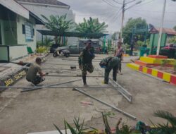 Menjadikan Pangkalan Indah dan Rapi, Anggota Koramil 1405-02/Soreang Lakukan Pembenahan dan Perawatan