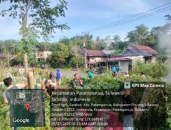 Babinsa Koramil-05 Kodim 1404/Pinrang Kerja Bakti Bersama Warga Bersihkan TPU