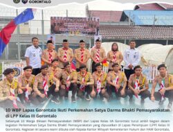 10 WBP Lapas Gorontalo Ikuti Perkemahan Satya Darma Bhakti Pemasyarakatan di LPP Kelas III Gorontalo