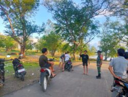 Cegah Aksi Balap Liar di Bendungan Pengga, Babinsa Lakukan Monitoring Wilayah