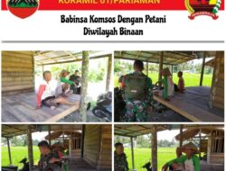 Menjalin Kedekatan Dengan Warga, Babinsa Koramil 01/Pariaman Komsos Dengan Petani di Desa Binaan