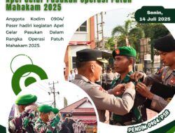 Personel Kodim 0904/Paser Hadiri Apel Gelar Pasukan Operasi Patuh Mahakam 2025