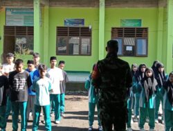 Masa MPLS Siswa Baru, Babinsa Berikan Pelatihan Disiplin Dan Pendidikan Karkter
