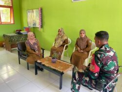 Peduli Pendidikan, Babinsa Koramil 1405-01/Ujung Komsos Dengan Kepala Sekolah dan Guru SMP Negeri 1 Parepare