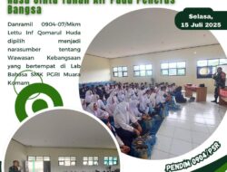 Danramil 0904-07/Mkm Tanamkan Rasa Cinta Tanah Air Pada Penerus Bangsa