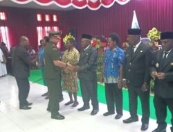 Dandim 1703/Dy Menghadiri Rapat Paripurna DPRD Kab. Deiyai dalam rangka pengucapan Sumpah Janji anggota DPRK jalur pengangkatan masa Jabatan 2025-2029
