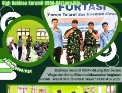 Aksi Penguatan Kesadaran Bela Negara Oleh Babinsa Koramil 0904-04/Long Ikis