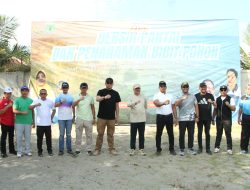 Peringati HUT IAD, Dandim 1404/Pinrang Bersama Forkopimda Hadiri kerja Bakti Bersih Pantai Dan Penanaman Pohon
