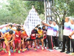 Jaga Kebugaran Serta Perkokoh Sinergitas, Dandim 1404/Pinrang Ikuti Adhyaksa Trail Run In Beach Pinrang