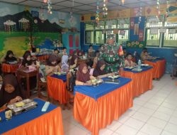 Babinsa Koramil 1405-06/Barru Dampingi Pendistribusian Makan Bergizi Gratis Ke Sekolah