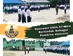 Danramil 0904-07/Mkm Bertindak Sebagai Pembina Upacara