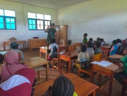 BABINSA KORAMIL 1703-03/OBANO MELAKSANAKAN GIAT WANWIL AJARKAN WASBANG KEPADA SISWA SD INPRES OBANO