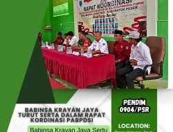 Babinsa Krayan Jaya Turut Serta Dalam Rapat Kordinasi PABPDSI