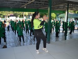 Jaga Kebugaran, Kodim 1405/Parepare Gelar Senam bersama Prajurit, PNS, dan Ibu Persit