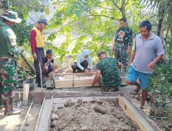 Satgas TMMD Lanjutkan Pembangunan Jamban Keluarga, Progres Capai 30%