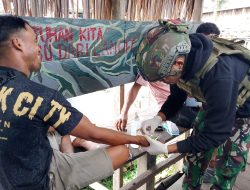 MENJEMPUT SEHAT DI PERBATASAN: SATGAS YONIF 733/MASARIKU GELAR PELAYANAN MEDIS DI TITIK KUAT BATAS BATU