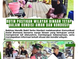 Rutin Pastikan Wilayah Binaan Tetap dalam Kondisi Aman dan Kondusif