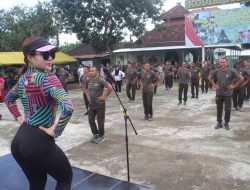 Jaga Kondisi Tubuh Tetap Sehat dan Bugar, Anggota Kodim Bersama Persit Gelar Senam Bersama