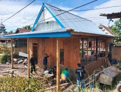 Pengerjaan Rumah Pak Deri Capai 70 Persen, Satgas TMMD Ke-125 Kodim 1419/Enrekang Terus Kebut Pembangunan