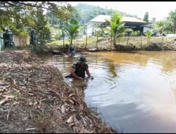 Dukung Ketahanan Pangan, Kodim Aceh Selatan Bangun Kolam Ikan Edukatif dan Produktif