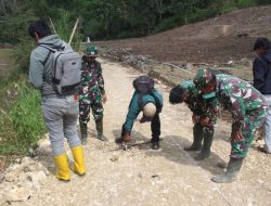 Dinas PU Kabupaten Enrekang Lakukan Pengecekan dan Pengukuran Sasaran Fisik TMMD ke-125
