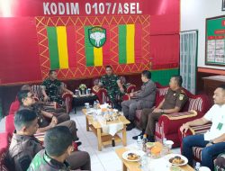 Kodim 0107/Aceh Selatan Terima Kunjungan Aspidmil: Bangun Kolaborasi Kuat dalam Penegakan Hukum