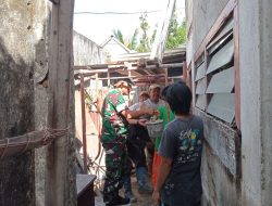 Ada Bersama Rakyat, Babinsa Koramil 1405-01/Ujung Laksanakan Karya Bakti Bersama Warga