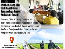 Danramil 0904-03/Long Kali Ikuti Rapat Guna Tercapainya Target Perluasan Tanam