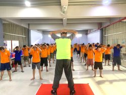 Senam Pagi, Jaga Kebugaran Jasmani Warga Binaan Rutan Semarang
