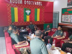 Dandim 0107/Aceh Selatan Sambut Hangat Tim Audi Kinerja Itdam Iskandar Muda