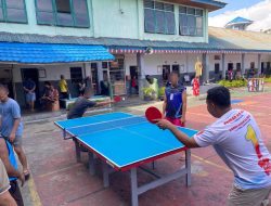 Pertandingan Tenis Meja, Porseni Rutan Palu Berlangsung Antusias