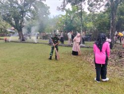 Gotong Royong Merah Putih: TNI, Polri, intansi Terkait dan Warga Labuhanhaji Timur Siapkan Lapangan Upacara