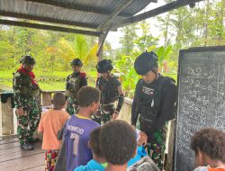 SATGAS PAMTAS MOBILE YONIF 733/MASARIKU BANTU WUJUDKAN GENERASI EMAS MELALUI PROGRAM “MASARIKU PEDULI GIZI”