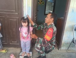 Jaga Balita Tetap Sehat,Babinsa Koramil 0907/03 Tarbar Dampingi Posyandu Diwilayah