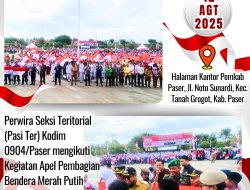 Pasi Ter Kodim 0904/Psr Ikuti Apel Pembagian Bendera