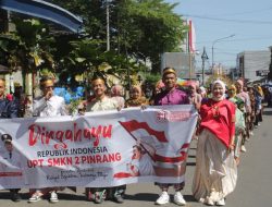 Ketua Persit Kodim 1404/Pinrang Memukau Warga Diacara Karnaval Meriahkan HUT RI ke-80
