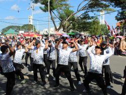 Jajaran Rutan Selayar Ikuti Lomba Gerak Jalan Ceria Meriahkan HUT Ke-80 Kemerdekaan RI