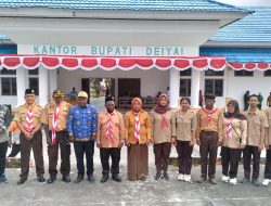 Wakili Dandim 1703/Dy, Pasi Terdim 1703/Dy menghadiri Upacara Dalam Rangka Peringatan HUT Pramuka ke-64 tahun 2025 Kabupaten Deiyai