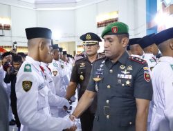 Dandim 1404/Pinrang Hadiri Pengukuhan Paskibraka Tingkat Kabuparen Pinrang