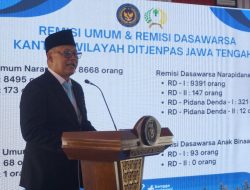 8.737 Warga Binaan dan Anak Binaan di Jateng Terima Remisi HUT RI ke-80