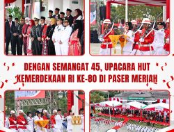 Dengan Semangat 45, Upacara HUT Kemerdekaan RI Ke-80 di Paser Meriah