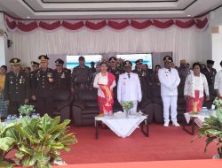 Pabung (Perwira Penghubung) 1703/Deiyai Ikuti Upacara HUT Kemerdekaan RI Ke-80 Tahun 2025
